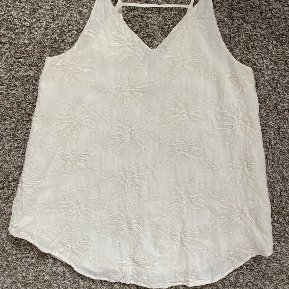 Maternity Floral Embroidered Bar Back Strappy Cami